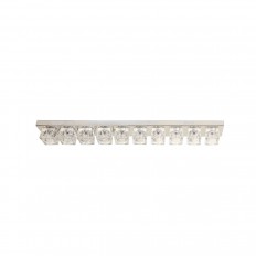 Linear chrome flush mount fixture